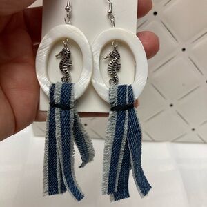 Denim earrings